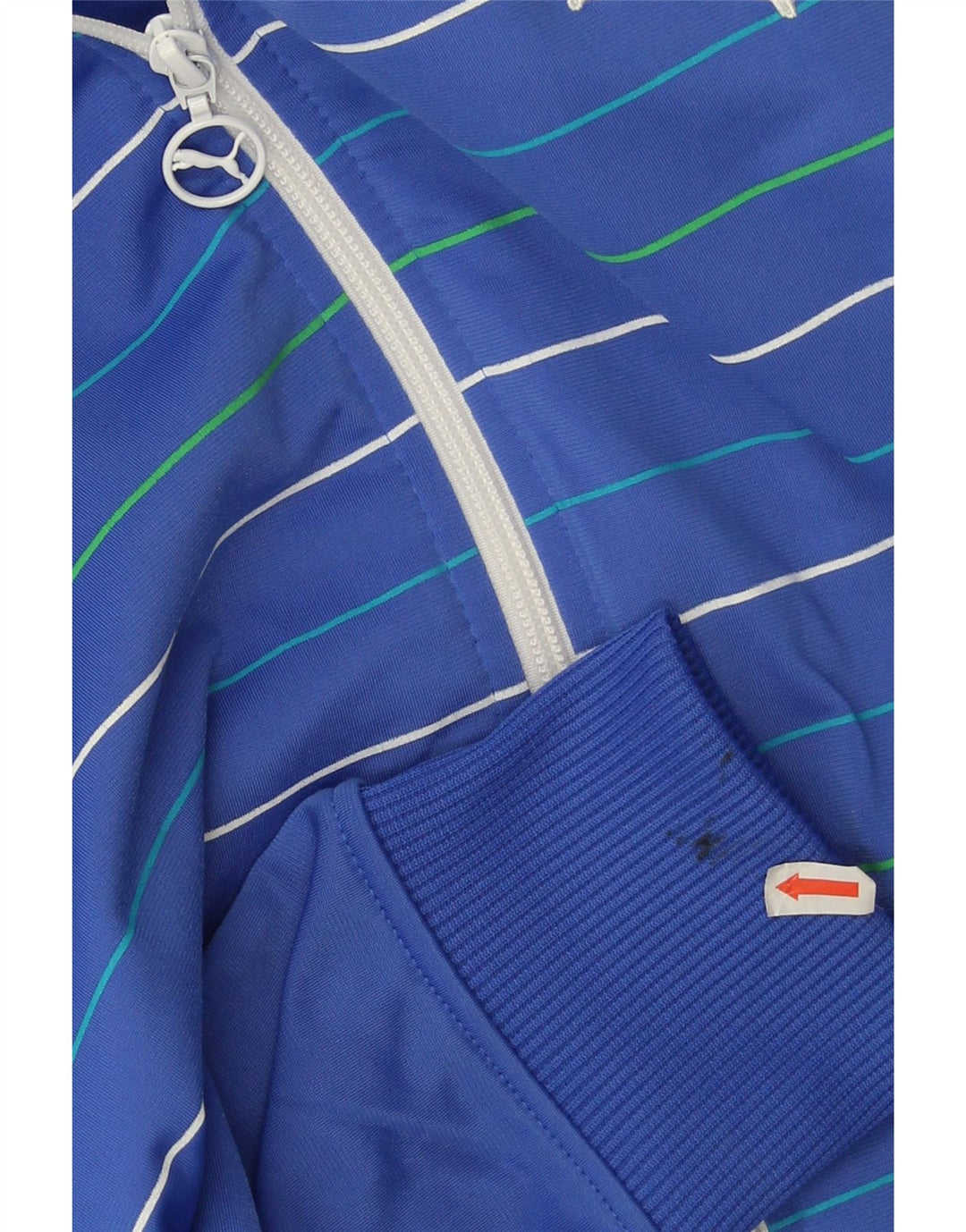 Jaqueta Adidas Mens Treino Top Médio Azul Listrado Poliéster