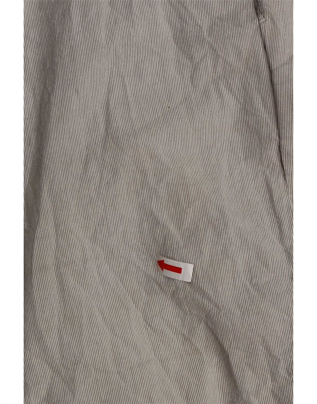 Shorts chino masculino Marks & Spencer W32 algodão listrado cinza médio