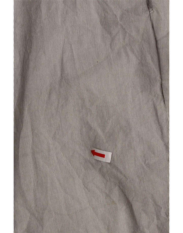 Shorts chino masculino Marks & Spencer W32 algodão listrado cinza médio
