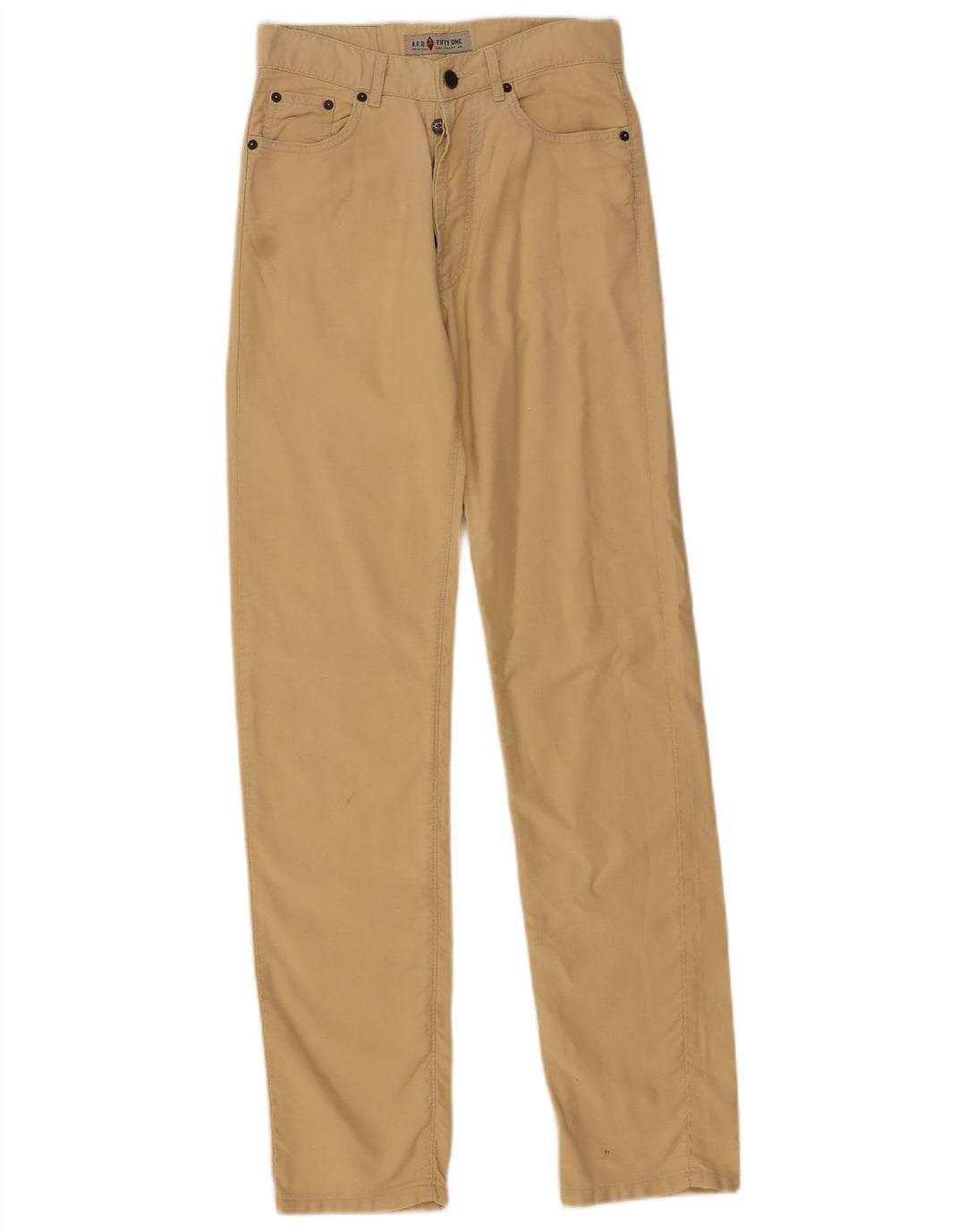 Calça feminina reta casual VINTAGE W28 L33 algodão bege