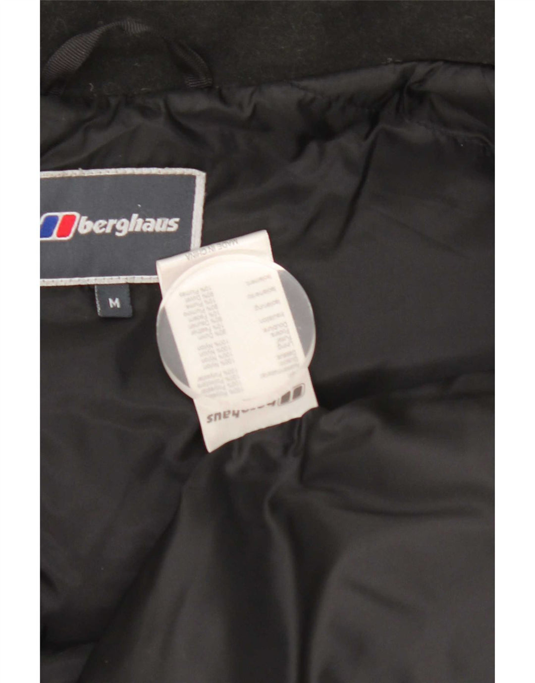 Colete acolchoado masculino Berghaus UK 38 poliéster preto médio