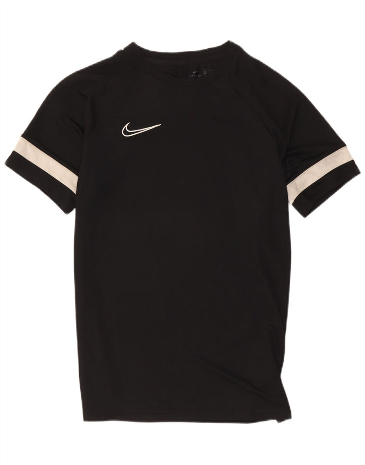 Camiseta masculina Nike Dri Fit Top médio preto colorblock poliéster