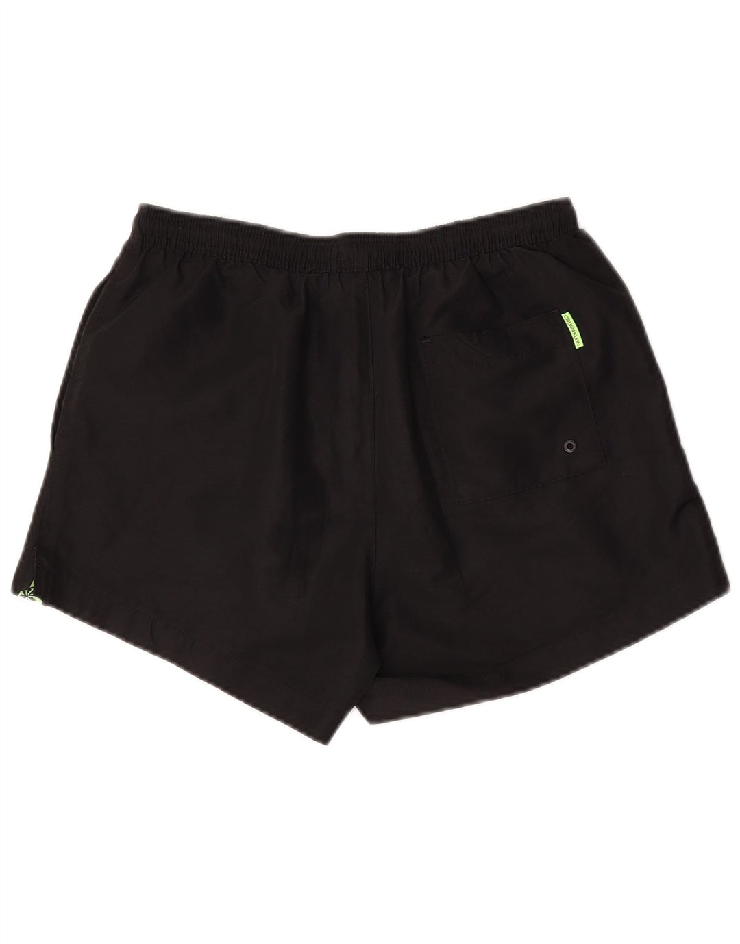 Shorts de natação masculino Calvin Klein gráfico pequeno bloco colorido preto