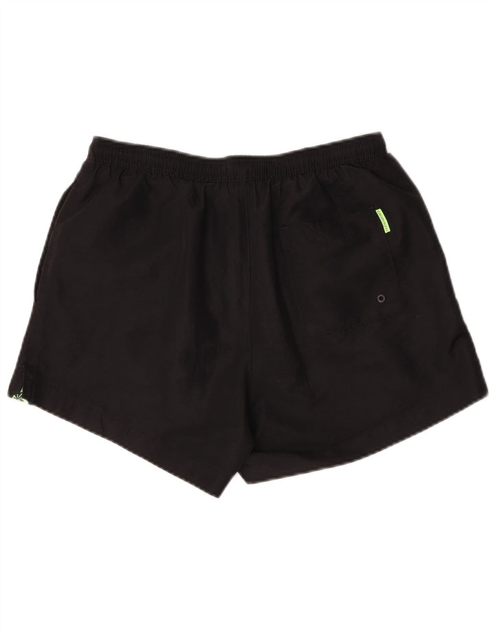 Shorts de natação masculino Calvin Klein gráfico pequeno bloco colorido preto