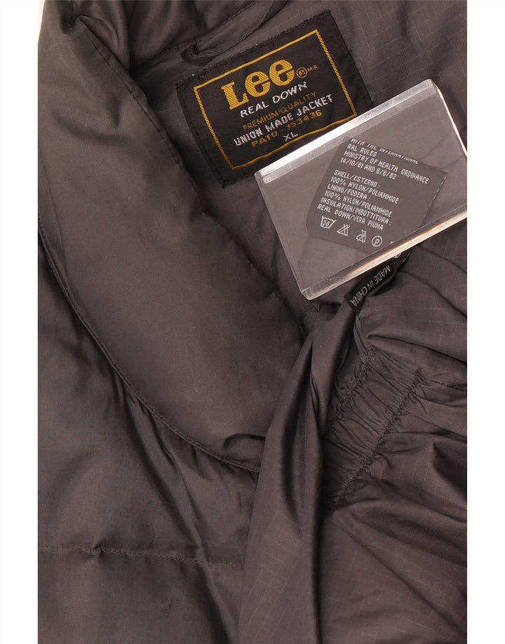 Colete acolchoado masculino Lee UK 42 XL cinza nylon