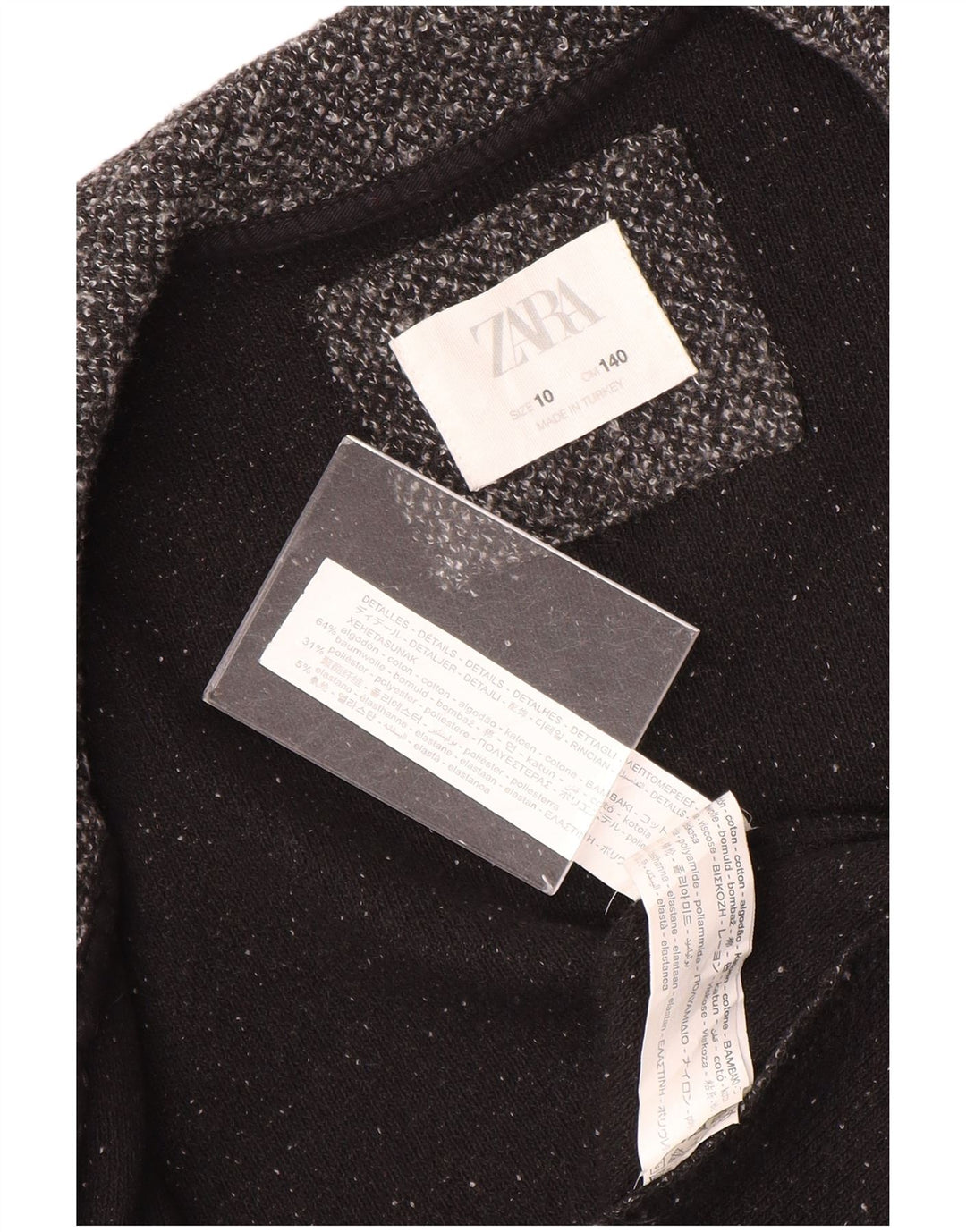 Zara Jaqueta blazer feminina com 2 botões 9-10 anos cinza manchada