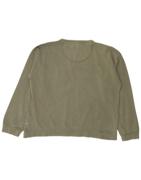 Jumper de moletom feminino Fat Face Reino Unido 14 algodão cáqui grande