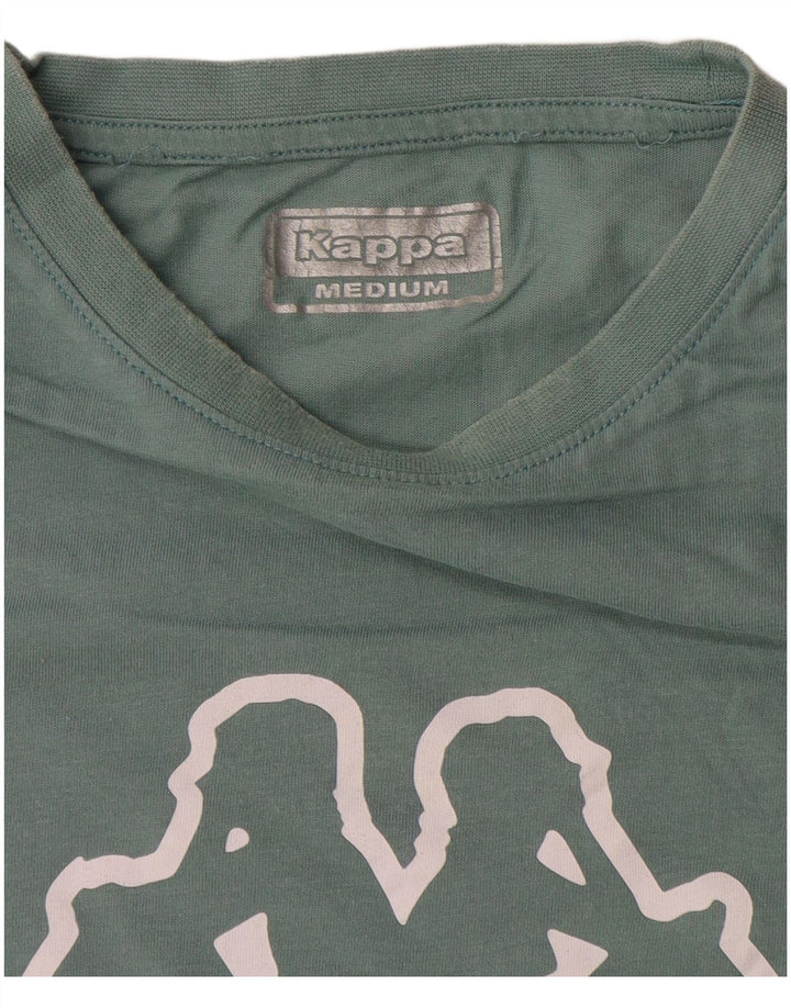 Camiseta feminina Kappa com estampa gráfica UK 14 verde médio