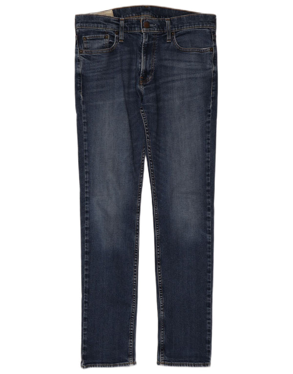 Hollister Mens Jeans Skinny W32 L32 Azul Algodão