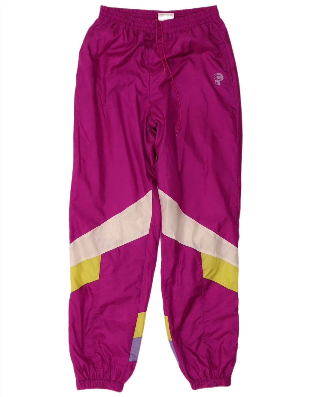 Calça de treino feminina Pro Ace Joggers Reino Unido 14 bloco colorido rosa médio