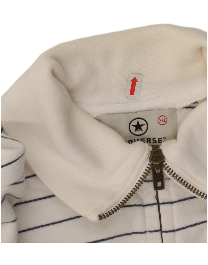 Jaqueta masculina CONVERSE 2XL de algodão listrado branco