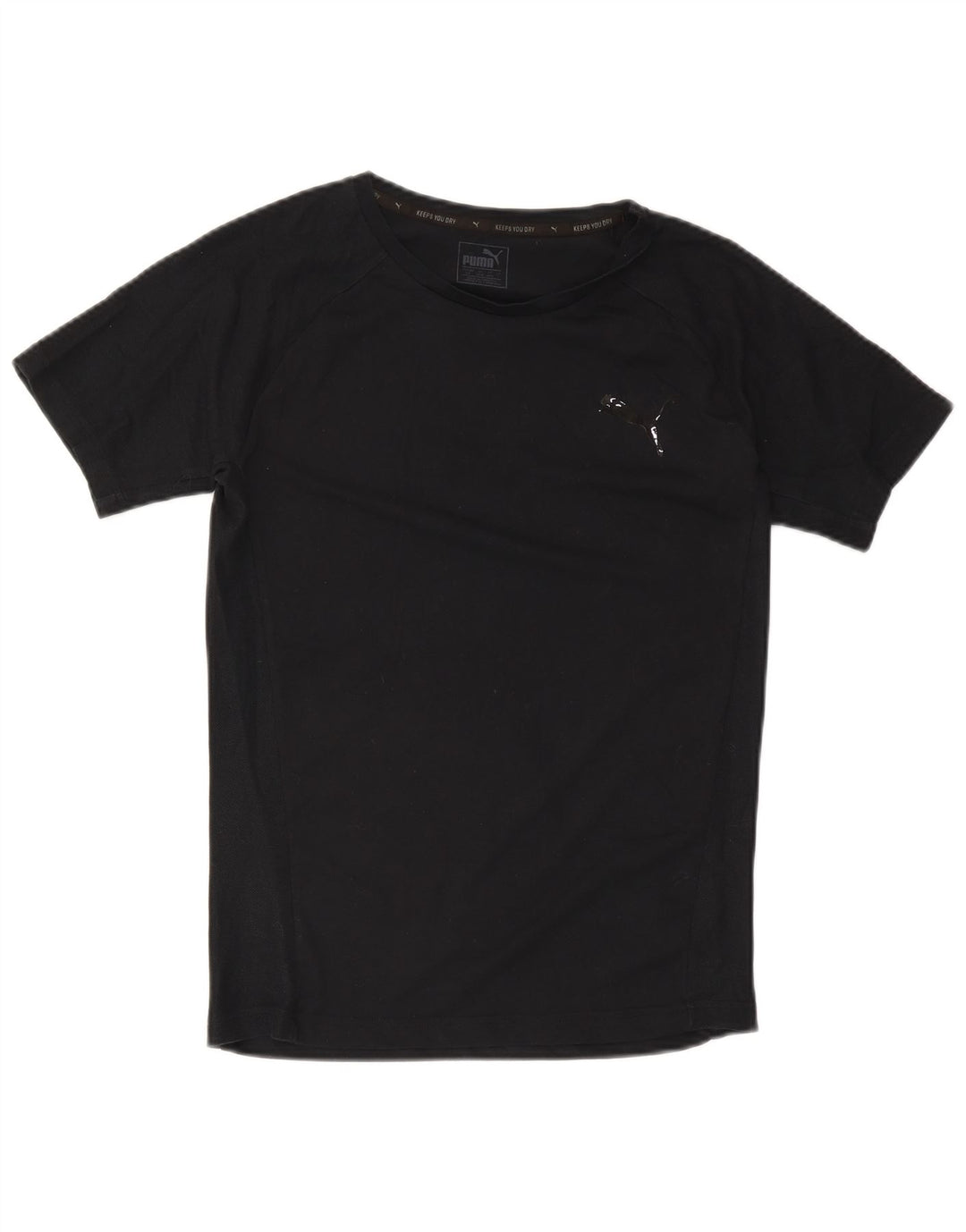 Puma Mens Camiseta Top Pequeno Algodão Preto