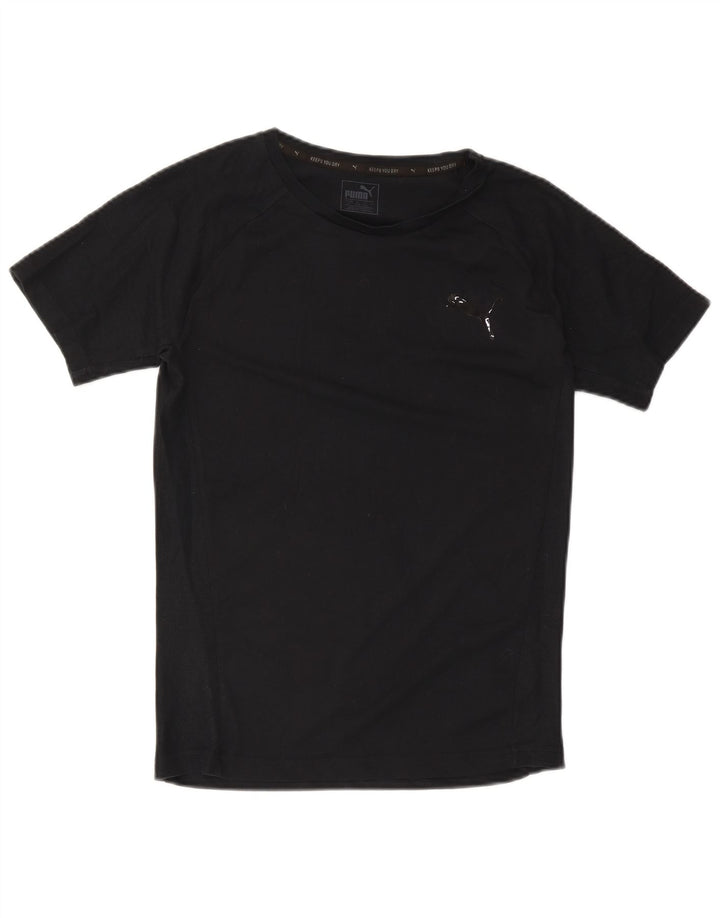 Puma Mens Camiseta Top Pequeno Algodão Preto