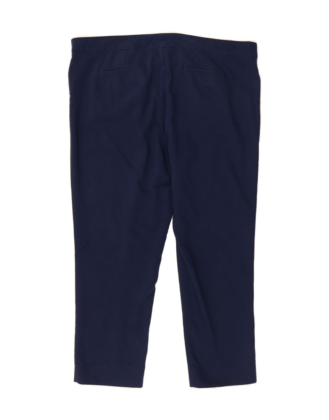 CHAPS Womens Slim Cropped Trousers US 18 2XL W36 L27 Navy Blue Cotton Vintage Chaps and Second-Hand Chaps from Messina Hembry 