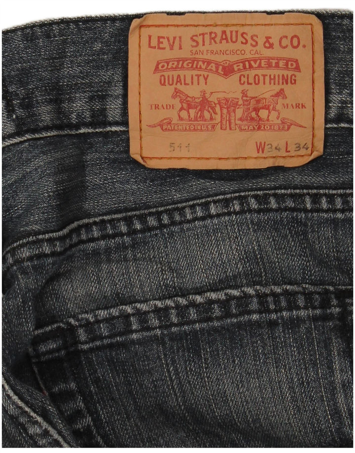 Jeans Levis 511 Slim Masculino W34 L30 Azul