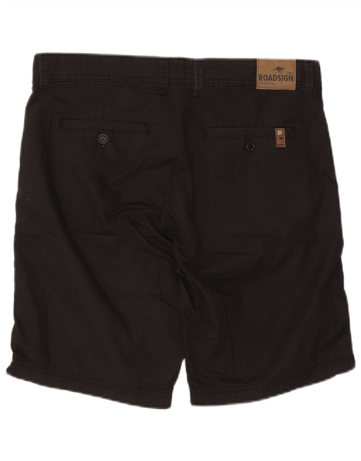 Roadsign Australia Mens Chino Shorts W32 Médio Algodão Preto