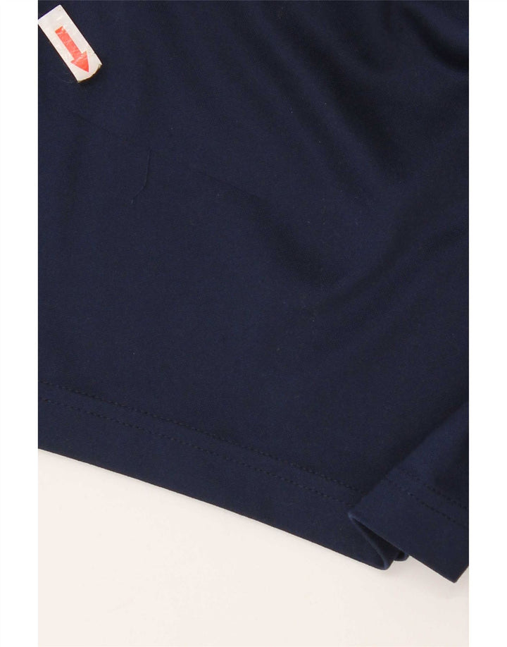Shorts esportivos masculinos Adidas pequenos poliéster azul marinho