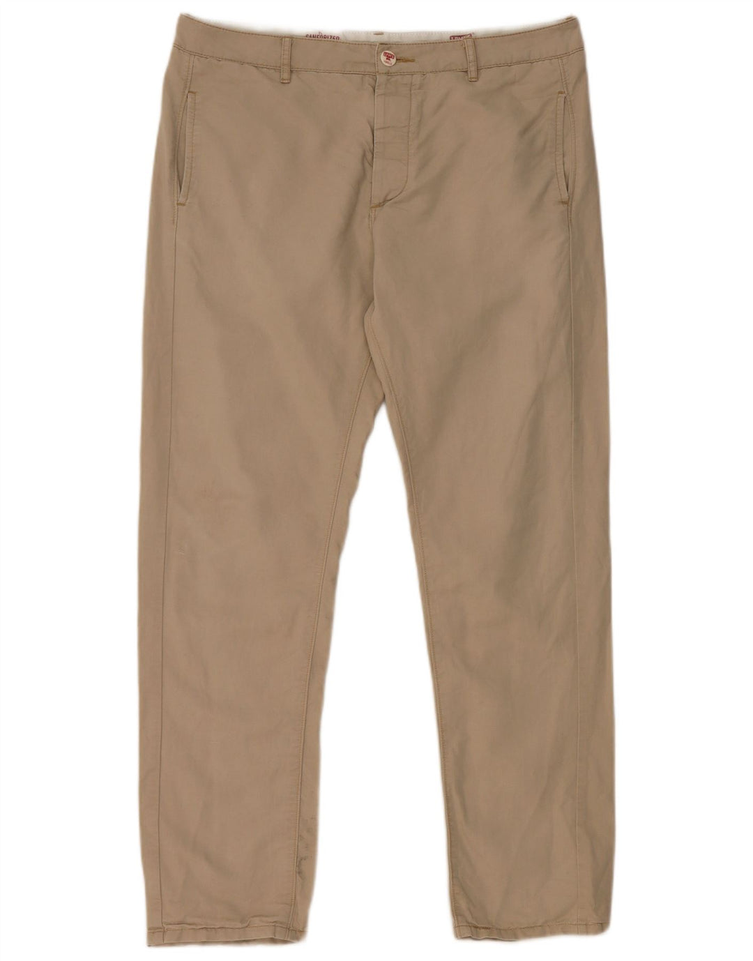 Calça jeans reta masculina Levi's W28 L32 algodão cinza