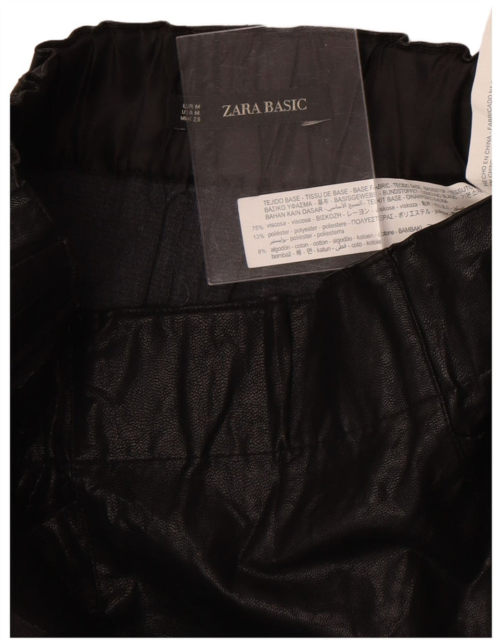 Minissaia feminina Zara média W28 viscose preta