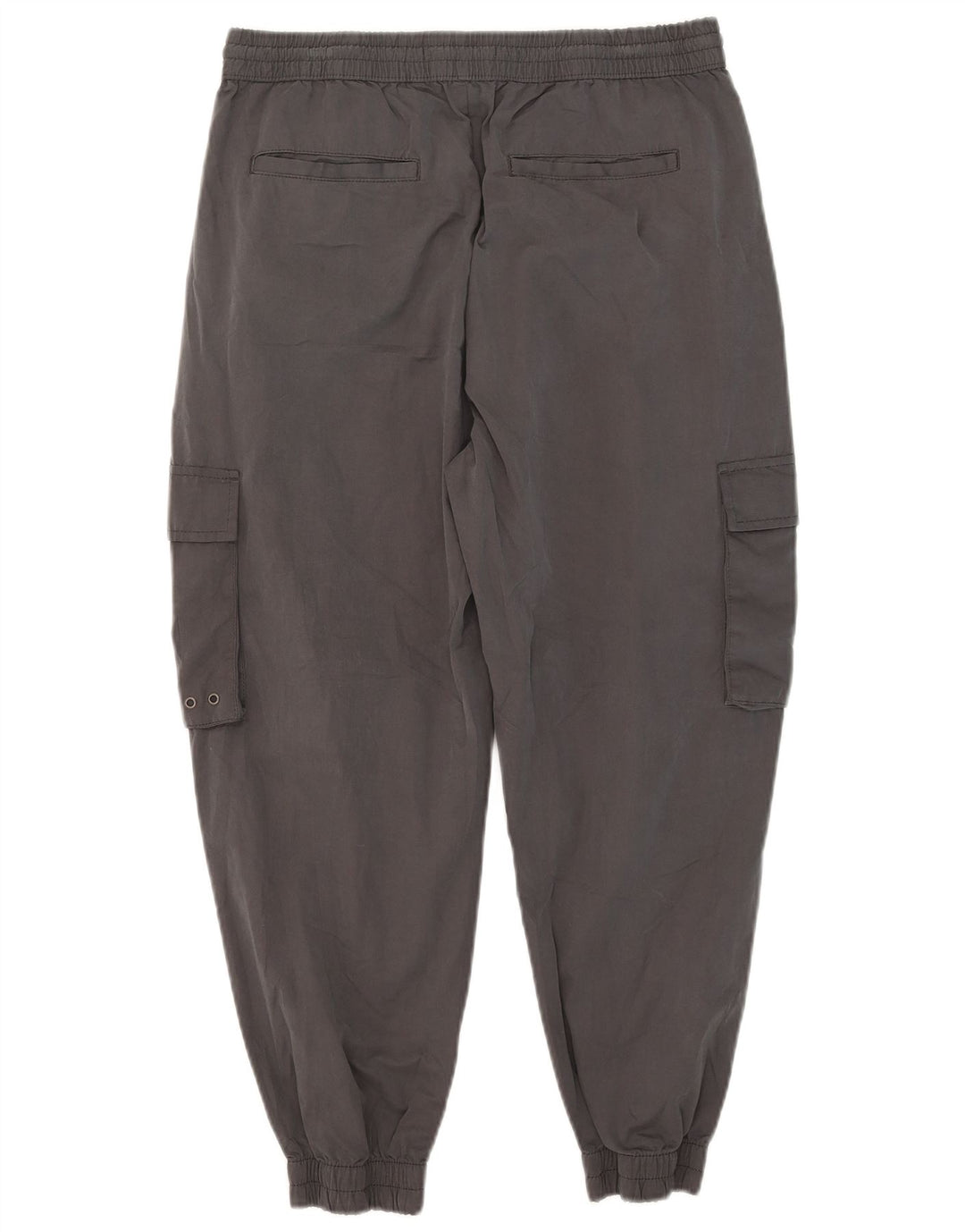 Calça Zara masculina Crop Joggers Cargo grande W32 L24 cinza poliéster