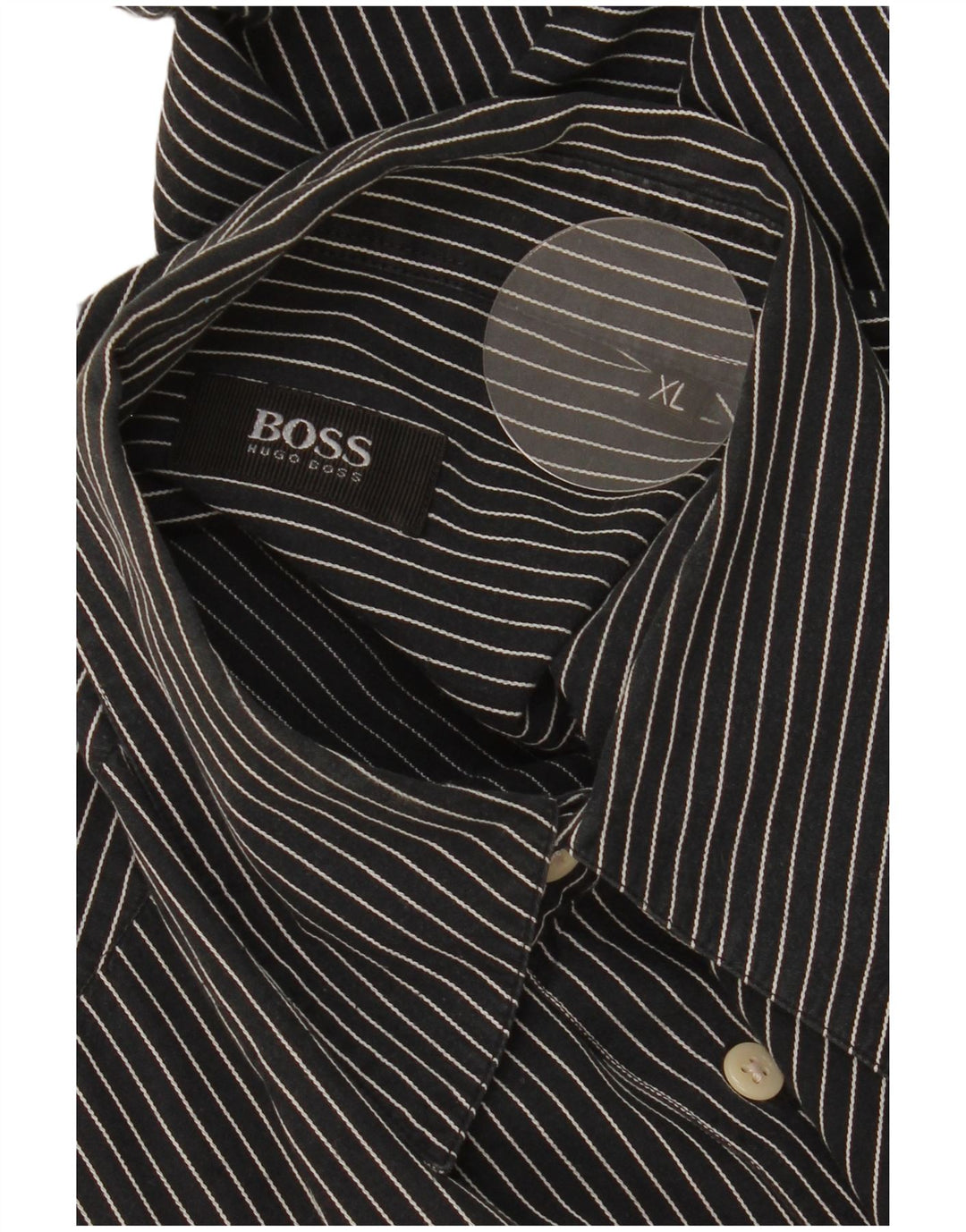 Camisa masculina Hugo Boss XL azul marinho listrada