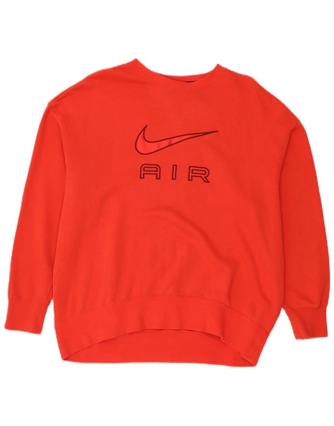 Nike masculino gráfico solto ajuste moletom jumper médio algodão vermelho