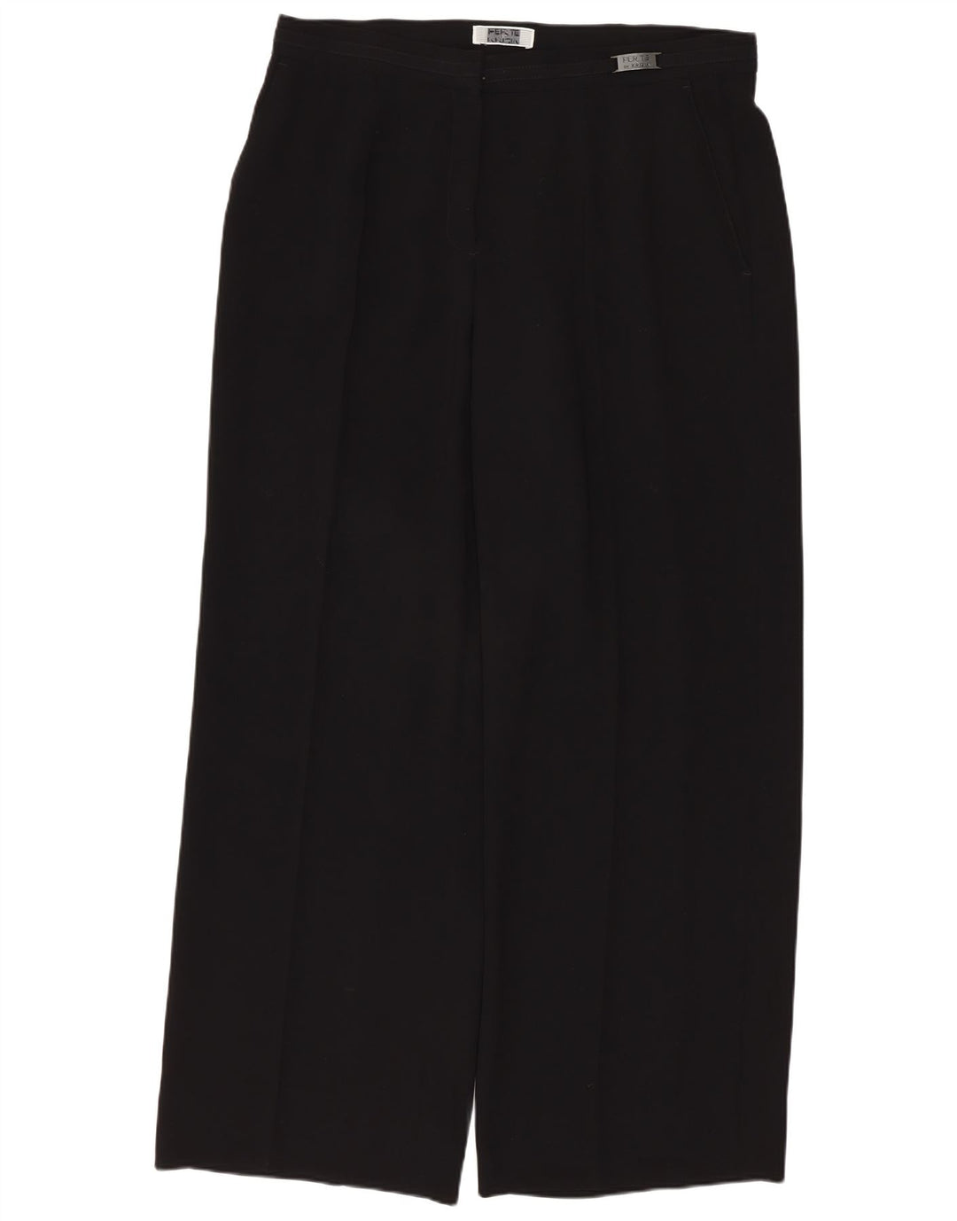 Calça chino reta feminina Perte by Krizia W32 L28 poliéster preto