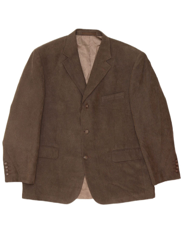 Jaqueta blazer masculina de 3 botões Marks & Spencer Reino Unido 42 grande marrom clássico