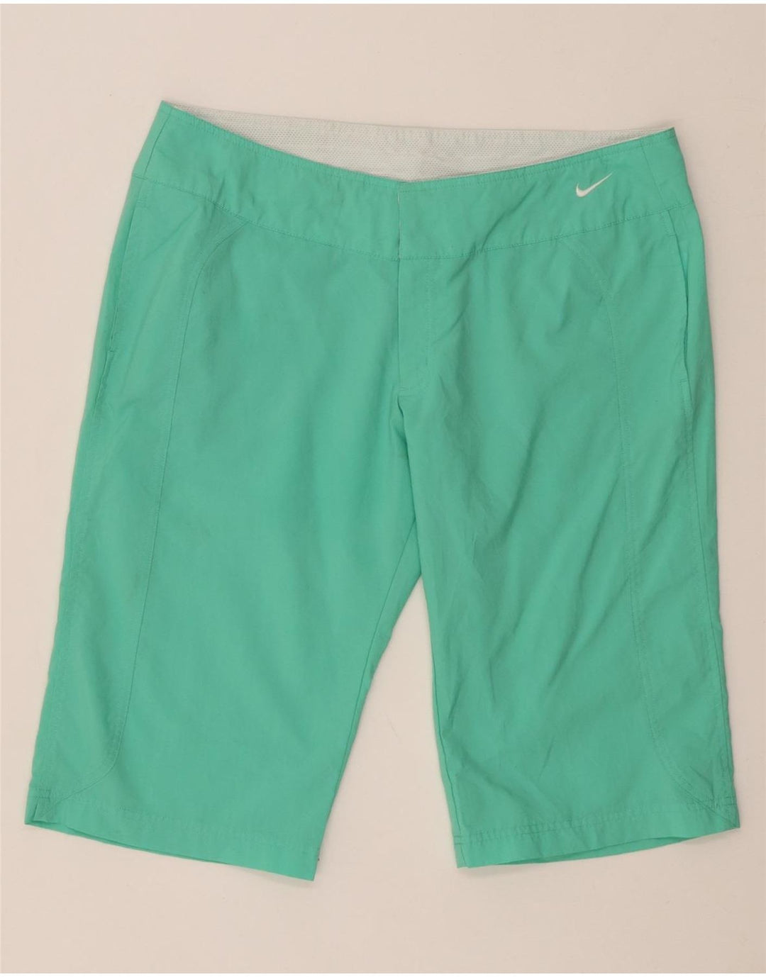 Bermuda feminina NIKE US 12/14 grande W34 turquesa poliéster