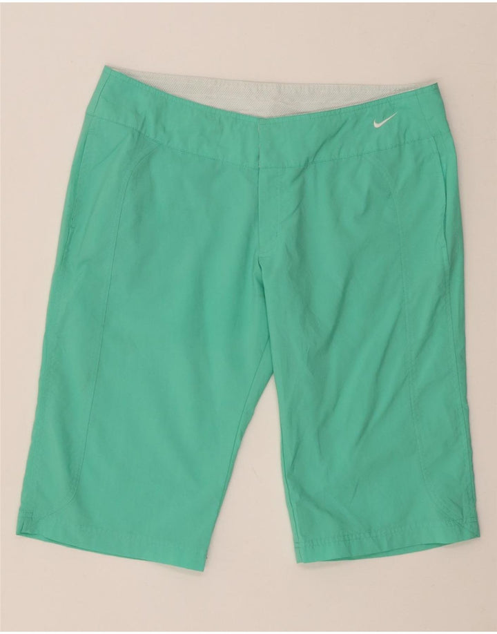 Bermuda feminina NIKE US 12/14 grande W34 turquesa poliéster