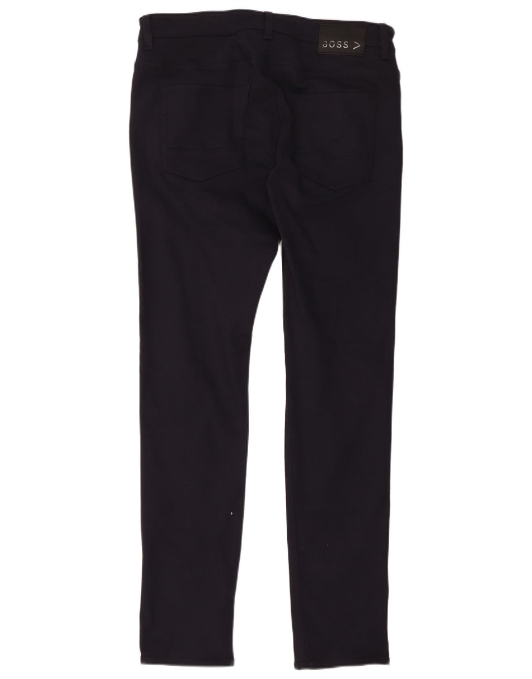 Calça casual slim masculina Hugo Boss W34 L34 poliéster azul marinho