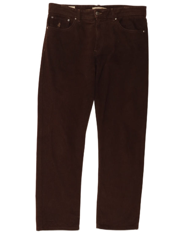 Marlboro Classics Masculino Calça Casual Reta W36 L30 Algodão Marrom