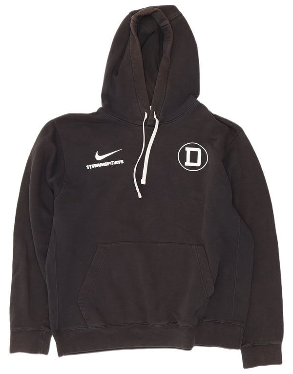 Suéter Nike masculino com capuz gráfico grande de algodão preto