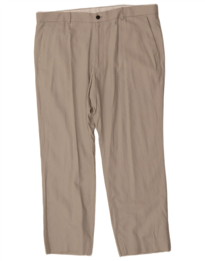 Calça Chino Masculina Marks & Spencer Regular Fit W38 L29 Linho Bege