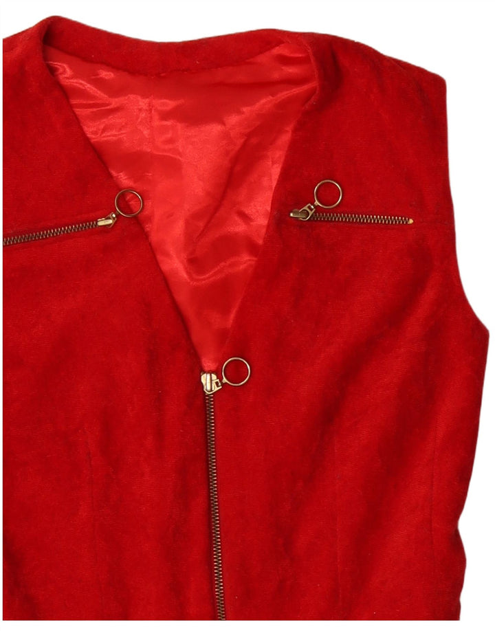 Colete feminino VINTAGE UK 14 vermelho médio