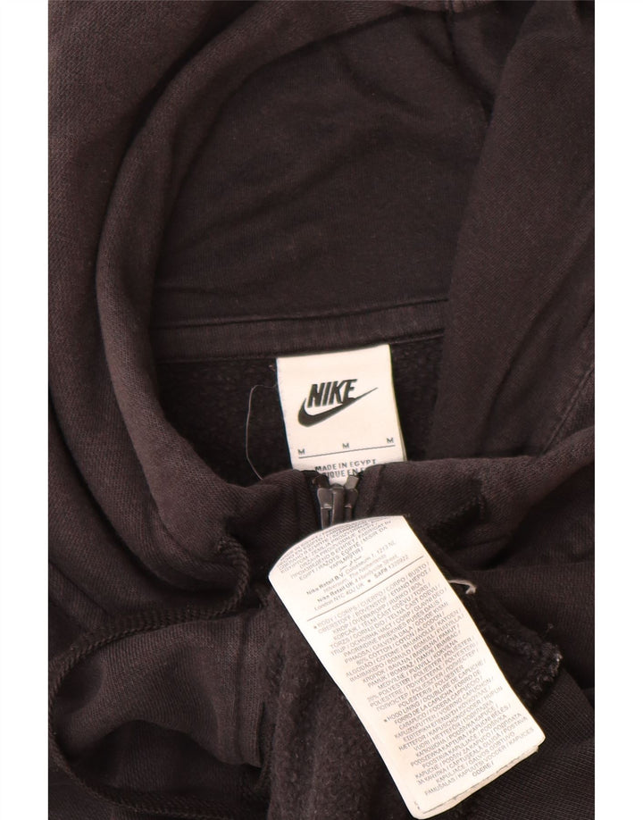 Suéter Nike masculino com capuz e zíper médio preto algodão