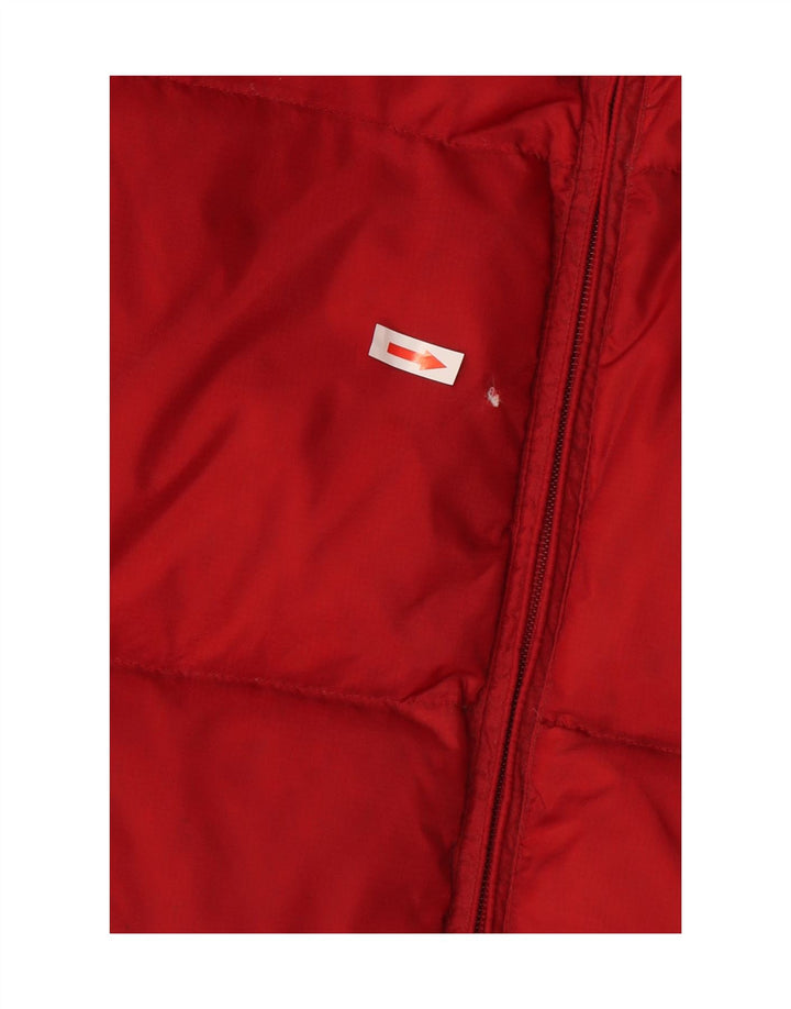Colete acolchoado masculino Gap UK 40 grande nylon vermelho