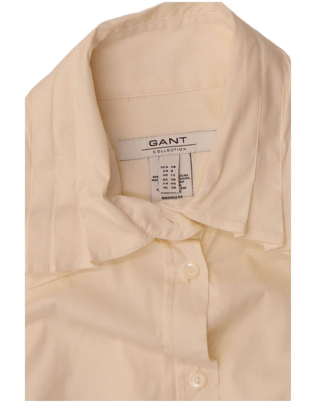Camisa feminina Gant UK 12 médio algodão branco