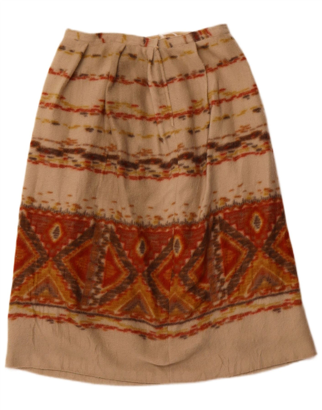 Saia feminina VINTAGE linha A W28 médio bege geométrico