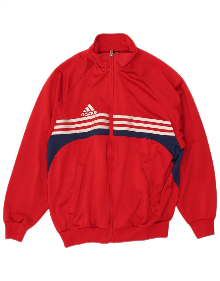 Adidas Meninos Graphic Tracksuit Top Jacket 13-14 Anos Poliéster Vermelho