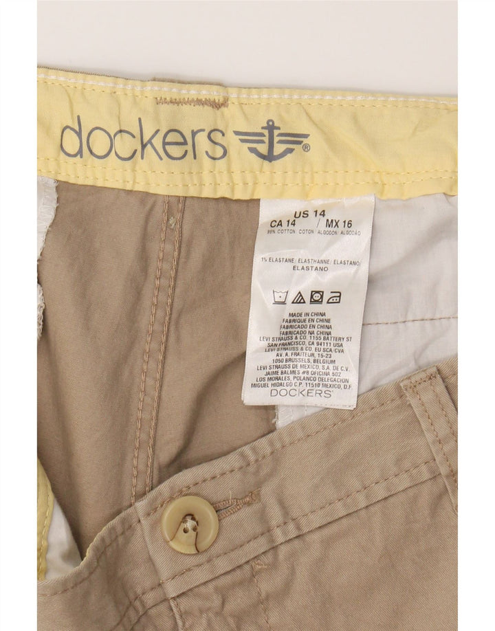 DOCKERS Womens Chino Shorts US 14 XL W34  Brown Vintage Dockers and Second-Hand Dockers from Messina Hembry 