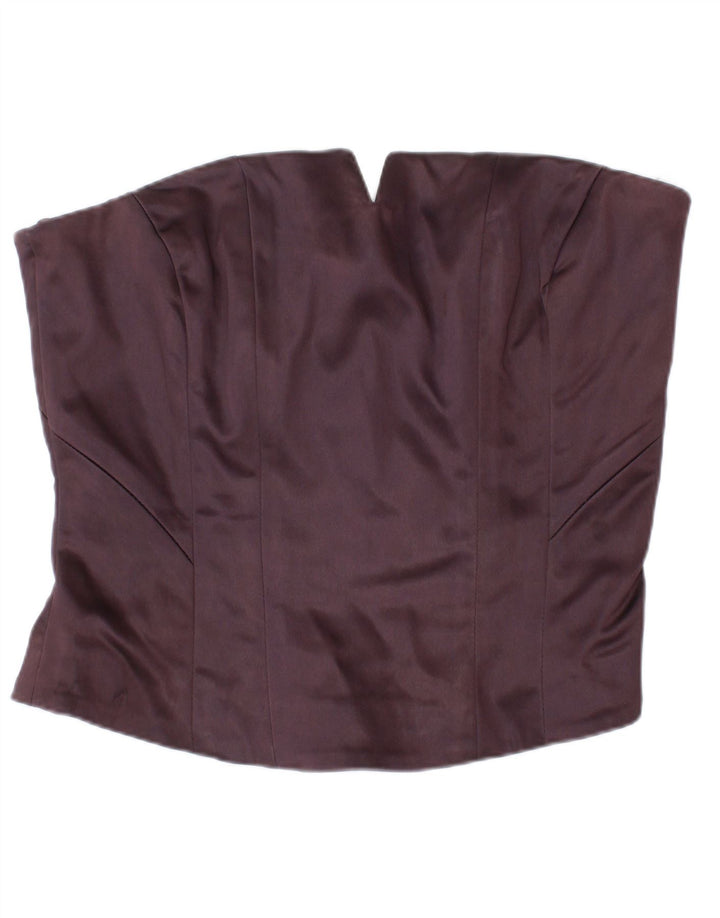 COAST feminino espartilho top UK 12 acetato roxo médio