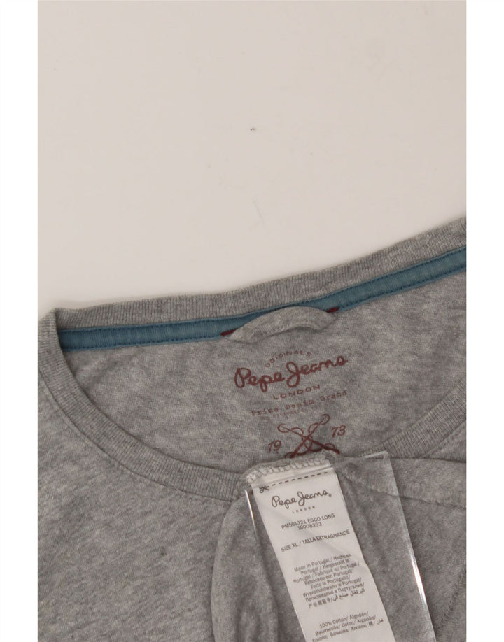 PEPE JEANS Mens London Graphic Top Long Sleeve XL Grey Cotton Vintage PEPE Jeans and Second-Hand PEPE Jeans from Messina Hembry 