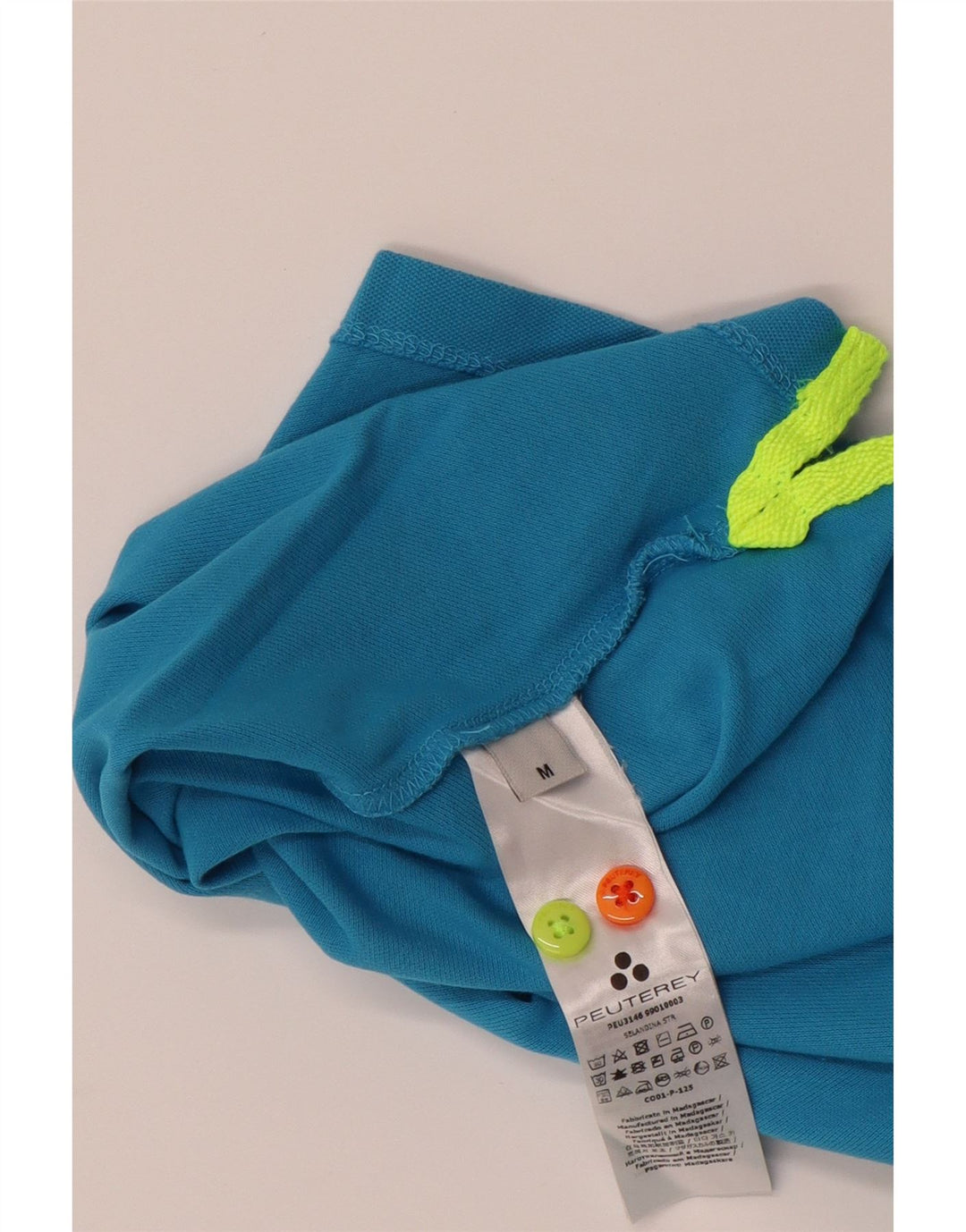 Camisa polo masculina PEUTEREY algodão azul médio