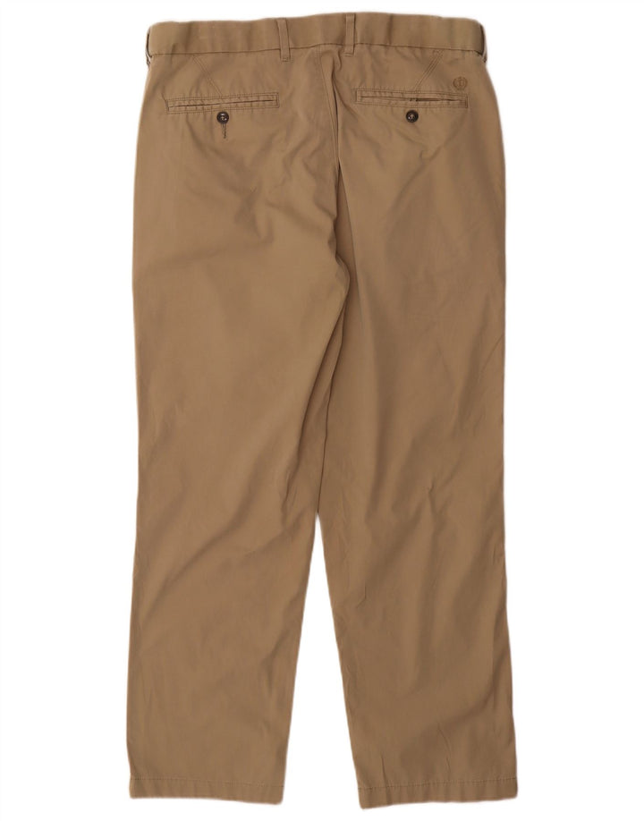Calça chino masculina Marks & Spencer regular W34 L29 algodão bege