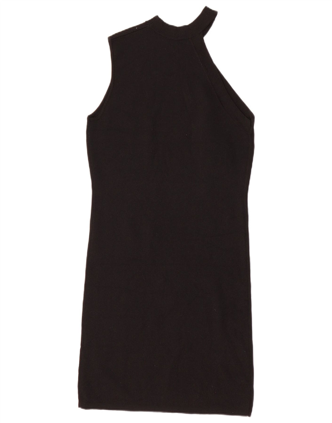 Vestido bodycon feminino de um ombro Zara Reino Unido 12 médio preto