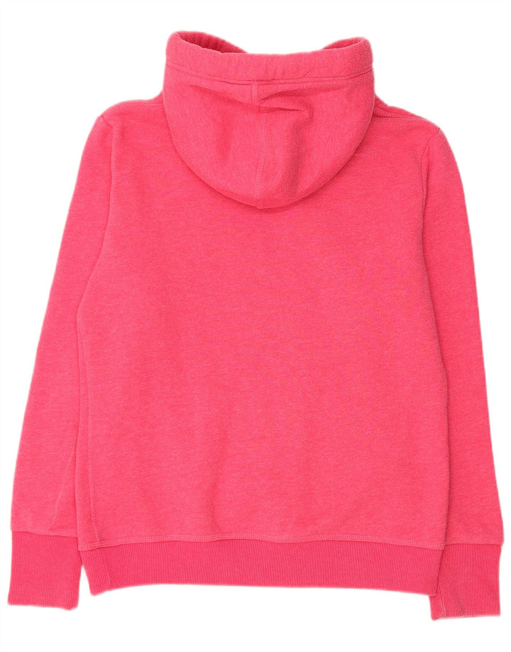 Jumper com capuz feminino SUPERDRY UK 16 grande poliéster rosa
