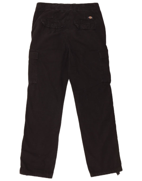 Calças cargo retas masculinas Dickies W30 L30 algodão preto
