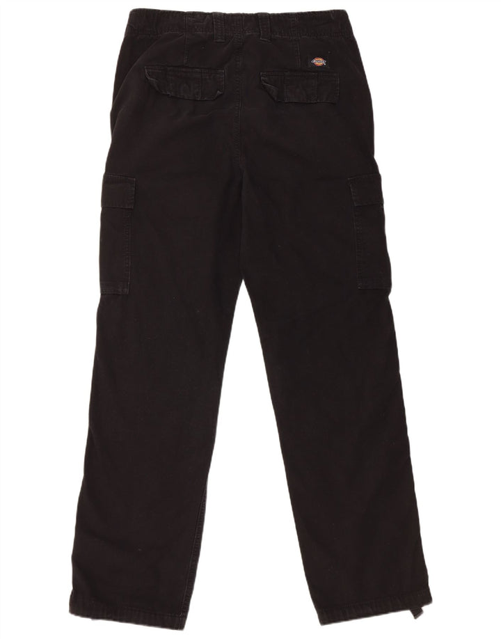 Calças cargo retas masculinas Dickies W30 L30 algodão preto