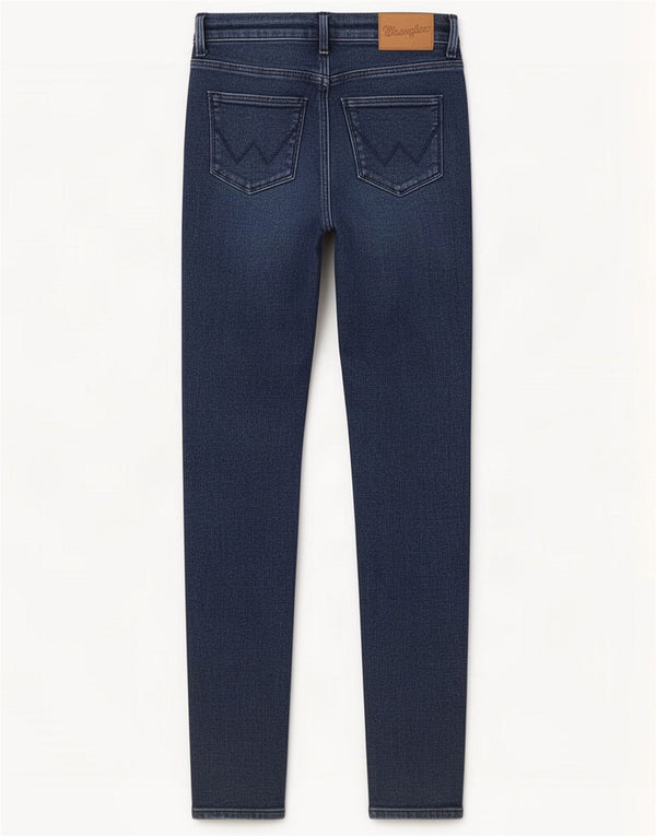 Wrangler Womens Skinny Jeans W24 L32 Algodão Azul